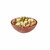 Rosseto GLS056C 3.5" W x 1.4" H Cognac Handmade Glass Round Foglia Mini Bowl (12 per Set)