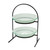 Rosseto GST08FWFP 15.4" x 14.2" x 21.7" H Round Stainless Steel 2-Tier Display Stand