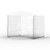 Rosseto AG024 24" W x 19" H Clear Acrylic Avant Guarde Student Desk Shield with Tall Pass Through