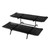 Rosseto GST02BFP 22.5" x 17.75" x 6.5" H Black Rectangular Metal 2-Tier Display Stand