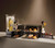 Rosseto BD143 6.5" W x 12" D x 18" H Black Steel Base Flat Mosaic Bakery Display Case