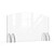 Rosseto AG011 48" W x 28" H Clear Acrylic Avant Guarde Sneeze Guard or Health Safety Shield