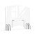 Rosseto AG020 48" W x 40" H Clear Acrylic Avant Guarde Sneeze Guard or Health Safety Shield with Pass-Through Door