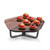 Rosseto SM285 12.2" W Black Stainless Steel Polygon with Walnut Melamine Tray Forme Tray and Riser Set