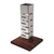 Rosseto SM159 13.75" W Silver Stainless Steel Square with Solid Walnut Base Column Riser