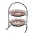 Rosseto GST08CFP 15.4" x 14.2" x 21.7" H Round Stainless Steel 2-Tier Display Stand