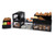 Rosseto BD112 8" W Black Acrylic Rectangular 3 Compartments Building Block Condiment Tray