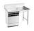 Advance Tabco DTU-U60-48R 48" W 16 Gauge 304 Stainless Steel Top Right of Machine Undercounter Dishtable