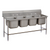 Advance Tabco 94-44-96 113" W x 32" D x 45" H Stainless Steel 14 Gauge 4-Compartments Regaline Sink