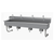 Advance Tabco FC-WM-80KV 80" W x 19.5" D x 29.5" H 16 Gauge 304 Stainless Steel Wall Mounted Multiwash Hand Sink