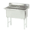 Advance Tabco FC-2-1824 43" H x 41" W x 29.5" D 16 Gauge 304 Stainless Steel 2-Compartment Fabricated Sink