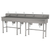 Advance Tabco FS-FM-100KV 100" W x 19.5" D x 42.5" H 14 Gauge 304 Stainless Steel Freestanding Multiwash Hand Sink