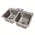 Advance Tabco DI-2-1410 33.5" W x 21" D x 10" H 18 Gauge 304 Stainless Steel 2-Compartment Drop-In Sink