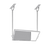 Advance Tabco MI-48 50.5" W x 25.5" D Square Tubular Stainless Steel Frame Ceiling Mounted Tilting Demo Mirror
