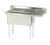 Advance Tabco FC-2-2424-24R 43" H x 74.5" W x 35.5" D 16 Gauge 304 Stainless Steel 2-Compartment Fabricated Sink