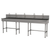 Advance Tabco 19-FM-100EFADA 100" W x 19.5" D x 42.5" H 16 Gauge 304 Stainless Steel Freestanding Multiwash Hand Sink
