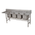 Advance Tabco 94-24-80-36L 129" W x 27" D x 45" H Stainless Steel 14 Gauge 4-Compartments Regaline Sink