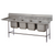 Advance Tabco 94-84-80-36L 129" W x 36" D x 45" H Stainless Steel 14 Gauge 4-Compartments Regaline Sink