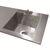 Advance Tabco TA-11S 12.5" H x 25.75" W x 25.75" D Deep Bowl Includes Faucet Sink Welded Into Table Top