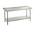 Advance Tabco VLG-248 96" W x 24" D 14 Gauge 304 Stainless Steel Top Galvanized Adjustable Undershelf Work Table