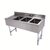 Advance Tabco CRB-43R 48" W x 21" D Stainless Steel 3 Bowls Underbar Basics Sink Unit