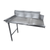 Advance Tabco DTC-S30-48L 47" W x 44" H x 30" D 14 Gauge Stainless Steel Legs Clean Straight Dishtable
