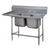 Advance Tabco 94-22-40-24L 42" H x 72" W x 28" D 14 Gauge 304 Stainless Steel 2-Compartment Regaline Sink