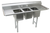Advance Tabco K7-CS-21 138" W 18 Gauge 304 Stainless Steel Three Compartment Convenience Store Sink