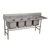 Advance Tabco 94-24-80-36R 129" W x 27" D x 45" H Stainless Steel 14 Gauge 4-Compartments Regaline Sink