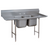Advance Tabco 9-2-36-18RL 42" H x 72" W x 28" D 18 Gauge 304 Stainless Steel 2-Compartment Regaline Sink
