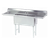 Advance Tabco FC-2-2030-18RL 43" H x 76" W x 35.5" D 16 Gauge 304 Stainless Steel 2-Compartment Fabricated Sink