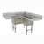 Advance Tabco FC-K6-18D 57" W 16 Gauge Stainless Steel Base Fabricated NSF Corner Sink