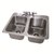 Advance Tabco DI-2-10 25.5" W x 19" D x 10" H 18 Gauge 304 Stainless Steel 2-Compartment Drop-In Sink
