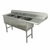 Advance Tabco FC-3-1824-18R 74.5" W 16 Gauge Stainless Steel Base Fabricated Sink