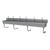 Advance Tabco FC-WM-120EF 120" W x 19.5" D 16 Gauge Wall Mounted Multiwash Hand Sink
