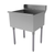 Advance Tabco 4-41-24D 24" W x 29" D x 37" H 16 Gauge 430 Stainless Steel 1-Compartment Square Corner Scullery Sink
