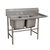 Advance Tabco 94-2-36-36R 45" H x 76" W x 27" D 14 Gauge 304 Stainless Steel 2-Compartment Regaline Sink