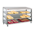 Hatco GRPWS-3624T 35.9" W x 26.1" D Aluminum and Stainless Steel Triple Slant Shelves Countertop Pass-Thru Glo-Ray Pizza Warmer - 120/208-240 Volts