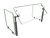 Hatco B950SWIVEL-36 36" W x 23" H x 18" D Stainless Steel Single-Sided Self-Service Flav-R-Shield B950SWIVEL Food Shield