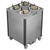 Caddy Corporation CM-S-104-H 4 Self-Leveling Adjustable Dispensing Cylinders 0" to 5.75" Dia. Dish Size Cabinet Style Heated Caddy Magic Dish Dispenser - 120 Volts