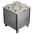 Caddy Corporation CM-S-404 4 Self-Leveling Adjustable Dispensing Cylinders 9.63" to 10.13" Dia. Dish Size Cabinet Style Unheated Caddy Magic Dish Dispenser