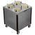 Caddy Corporation CM-S-304 4 Self-Leveling Adjustable Dispensing Cylinders 7.38" to 9.5" Dia. Dish Size Cabinet Style Unheated Caddy Magic Dish Dispenser
