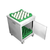 Caddy Corporation CM-2020-D Cabinet Style with Door Unheated Caddy Magic Cup or Glass Rack Dispenser for 20" x 20" Racks