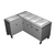 Caddy Corporation TF-625-L (5) 12" x 20" x 6.38" Deep Hot Food Wells L-Shaped Left-Handed Enclosed Heated Base Electric Hot Food Caddy - 208 Volts
