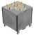 Caddy Corporation CM-SQ-503-H 3 Self-Leveling Adjustable Dispensing Cylinders 10.25" to 12" Dia. Dish Size Staggered Square Cabinet Style Heated Caddy Magic Dish Dispenser - 120 Volts