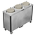 Caddy Corporation CM-S-503-H 3 Self-Leveling Adjustable Dispensing Cylinders 10.25" to 12" Dia. Dish Size Cabinet Style Heated Caddy Magic Dish Dispenser - 120 Volts