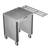 Caddy Corporation T-251-R 36.25" W x 37" D x 34" H Right Folding Tray Slide Locking Cash Drawer with Currency & Coin Compartments Cashier Caddy
