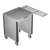 Caddy Corporation T-256-R 36.25" W x 37" D x 34" H Right Folding Tray Slide Locking Cash Drawer without Currency & Coin Compartments Cashier Caddy