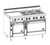 Jade JBR-24G-6-36-LP 60" Liquid Propane Standard Oven Bistro Restaurant Range with Cabinet - 258,000 BTU