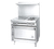 Jade JTRH-18G-1HT-LP 36" Liquid Propane Cabinet Base Titan Heavy Duty Range with Griddle and Hot Top - 70,000 BTU